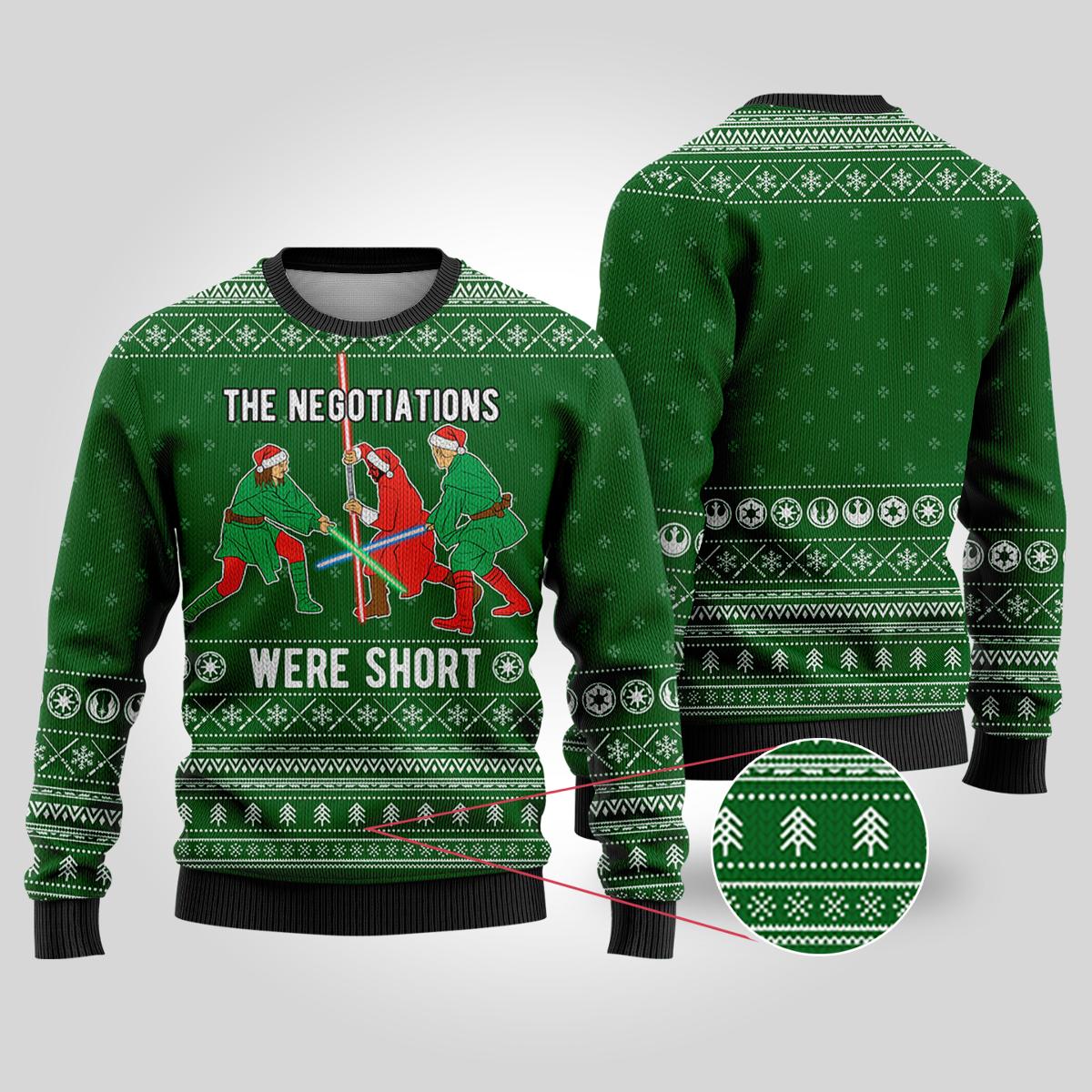 Jack Skellington And Grinch Hockey Ugly Christmas Sweater