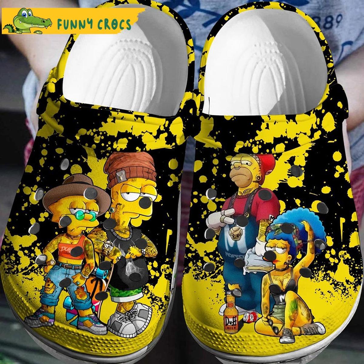 The Simpsons Cartoon Adults Crocs Sandals