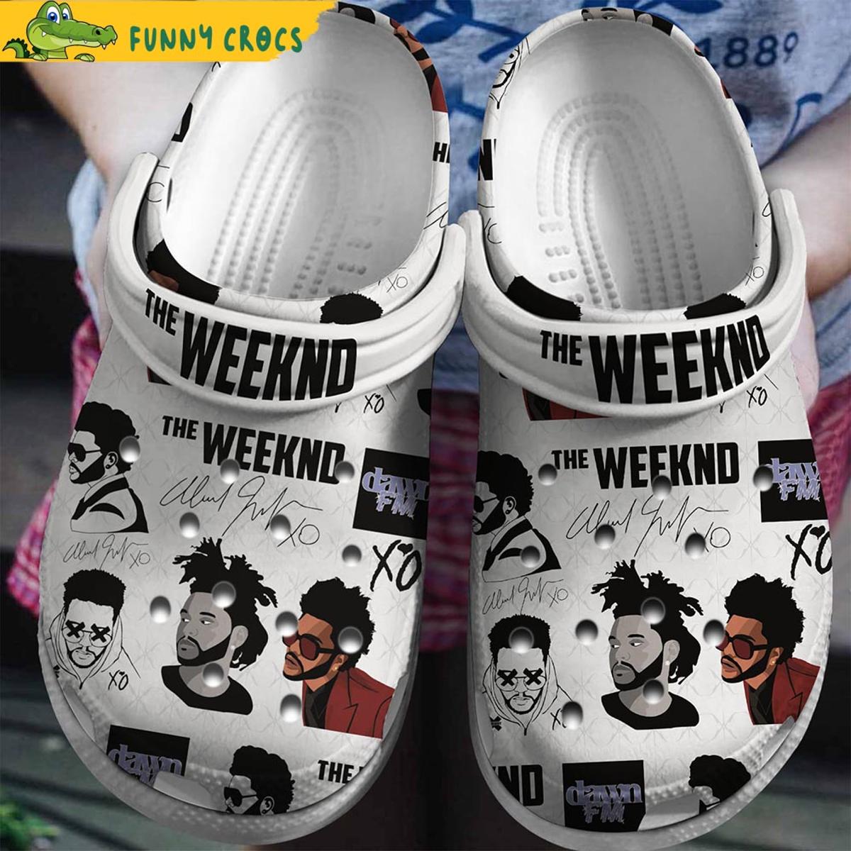 The Weeknd Pink Crocs Shoes