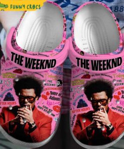 The Weeknd Pink Crocs Shoes