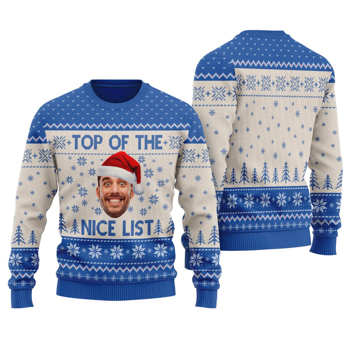 Top Of The Naughty List Custom Ugly Sweater