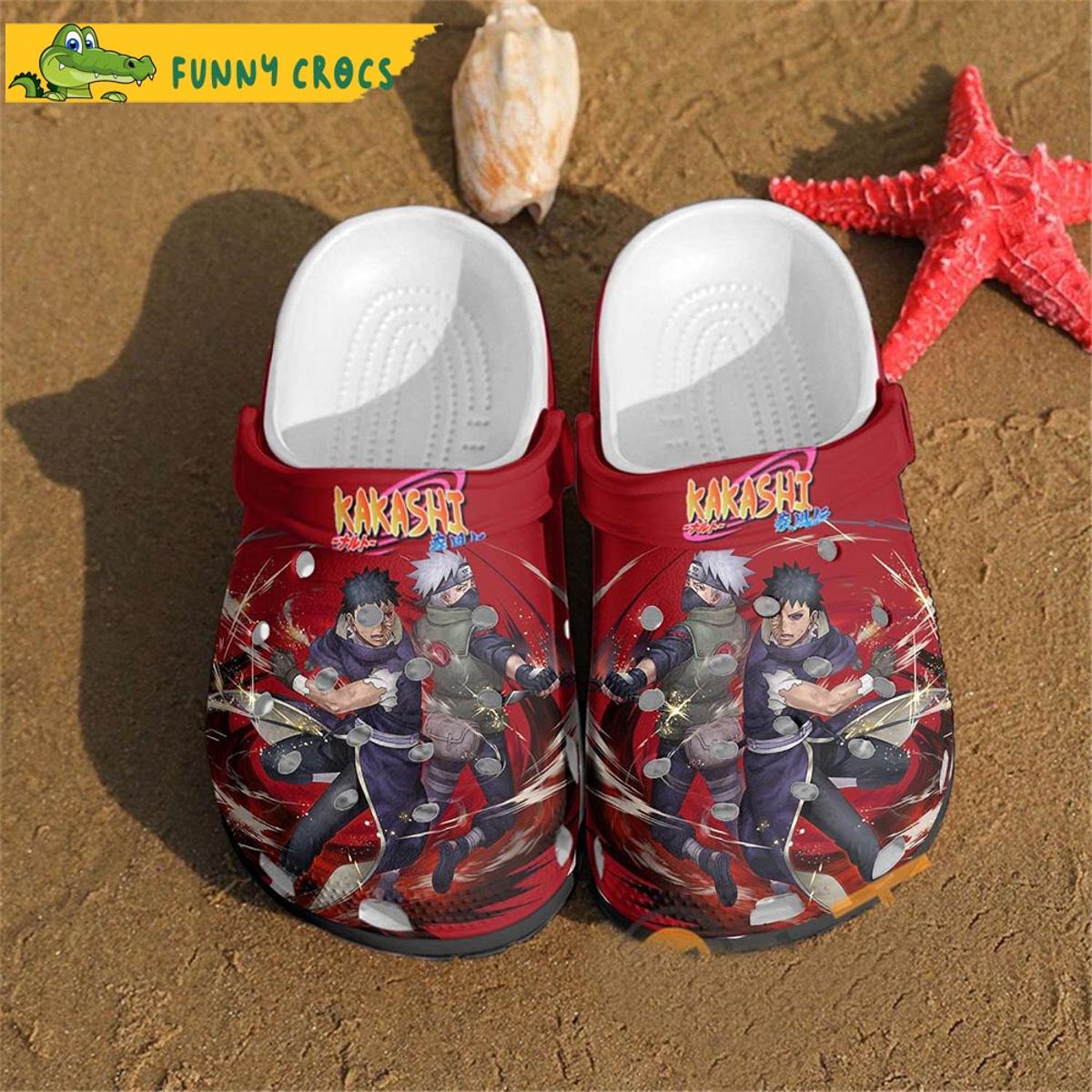 Uchiha Kakashi And Uchiha Obito Naruto Crocs Sandals