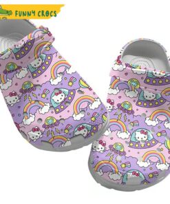 Ufo Rainbow Hello Kitty Crocs Clog Slippers