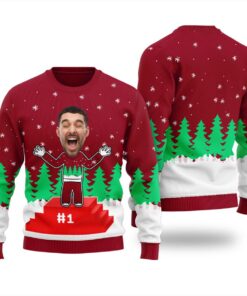 Ugliest Sweaters For Christmas Award Custom Face Sweater