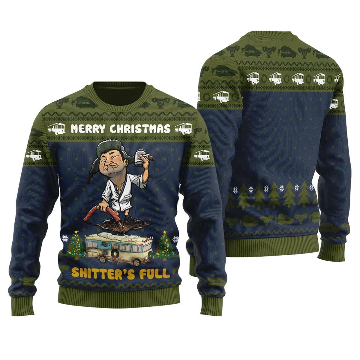 Humorous Shitters Full Ugly Christmas Sweaters Women