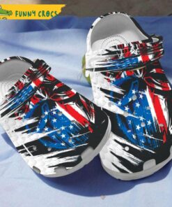 Us Camouflage Flag Skull Flag Golfing Pattern Crocs Clog Shoes