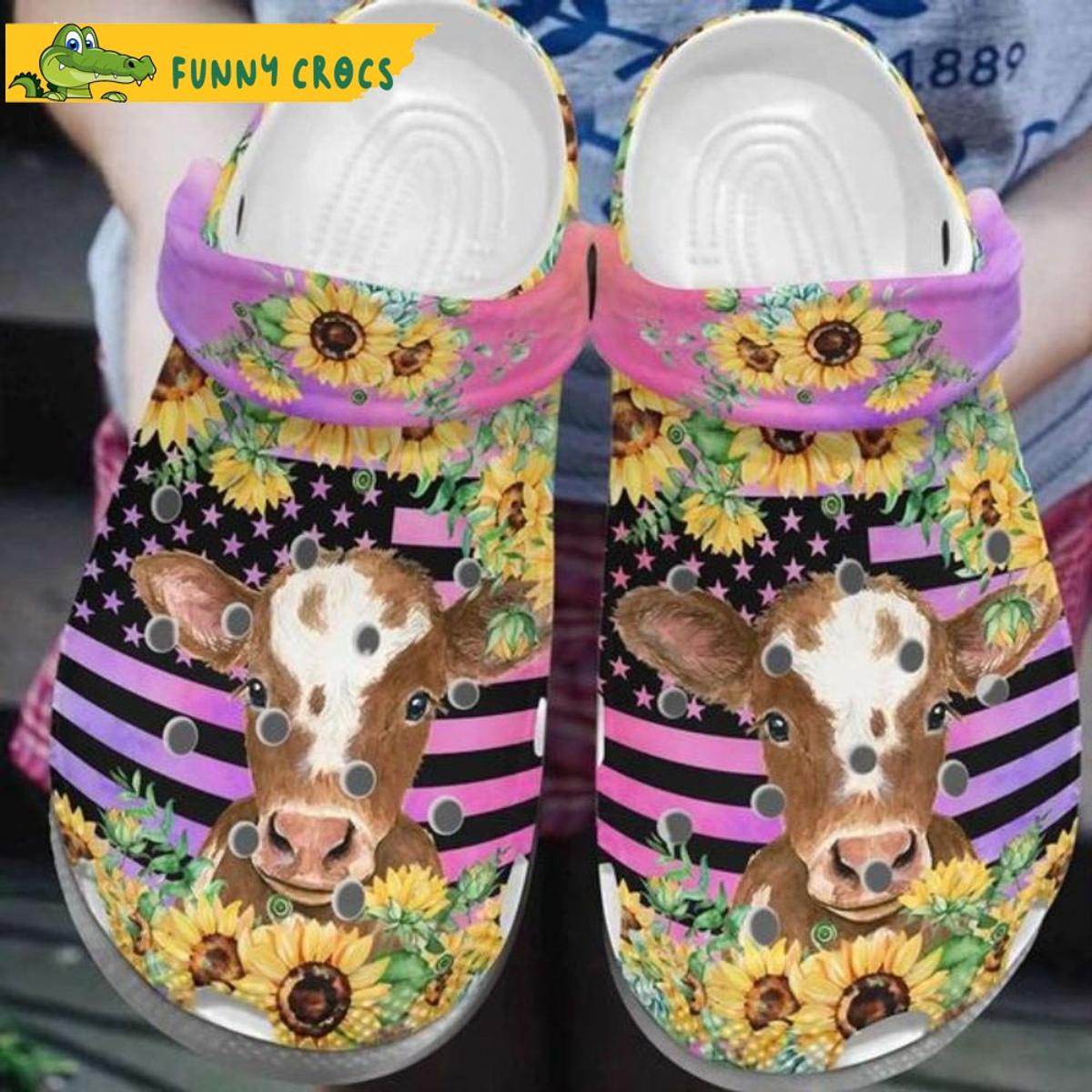 Dairy Cow Floral Just A Girl Who Loves Cow Crocs Clog Shoes