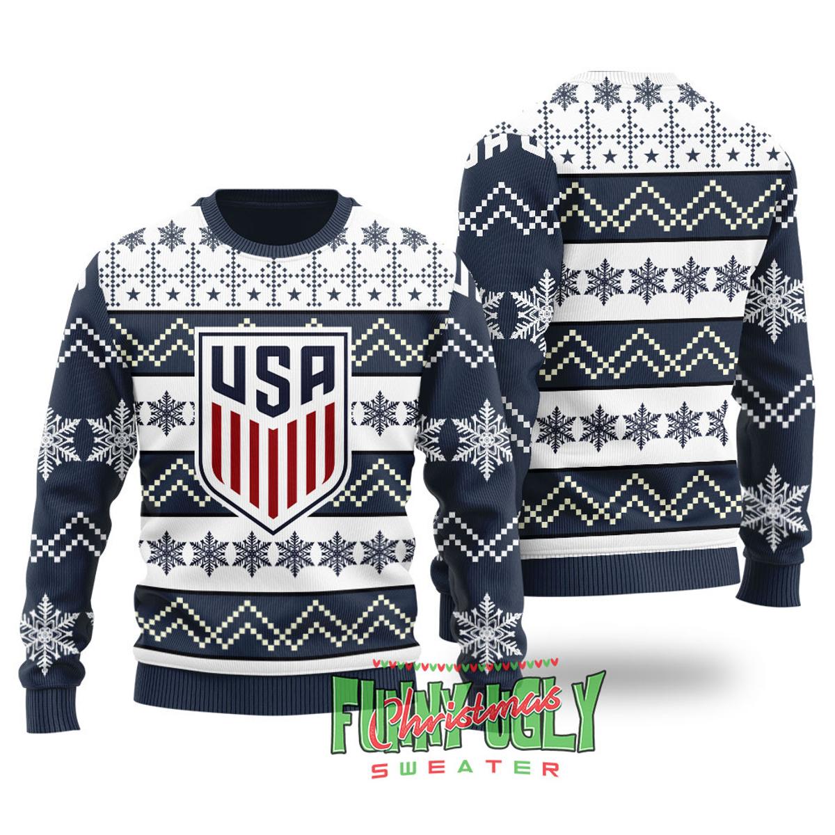 Usa Soccer Christmas Sweater