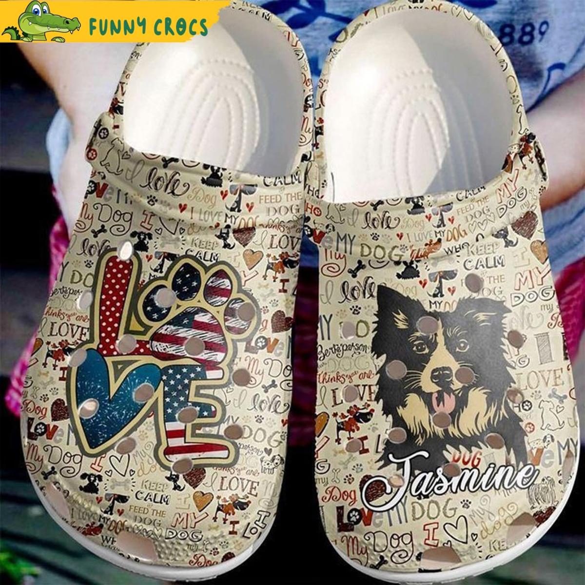 Funny Border Collie Pattern Dog Crocs