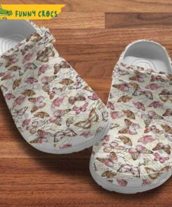 Vintage Butterfly Pattern Crocs Clog Shoes