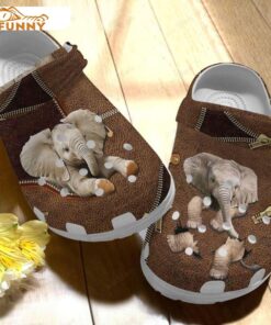 Vintage Cute Elephant Crocs Slippers