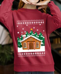 Vintage Gingerbread House Funny Christmas Sweaters