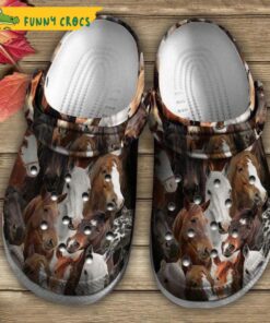 Vintage Horse Pattern Crocs Clog Shoes