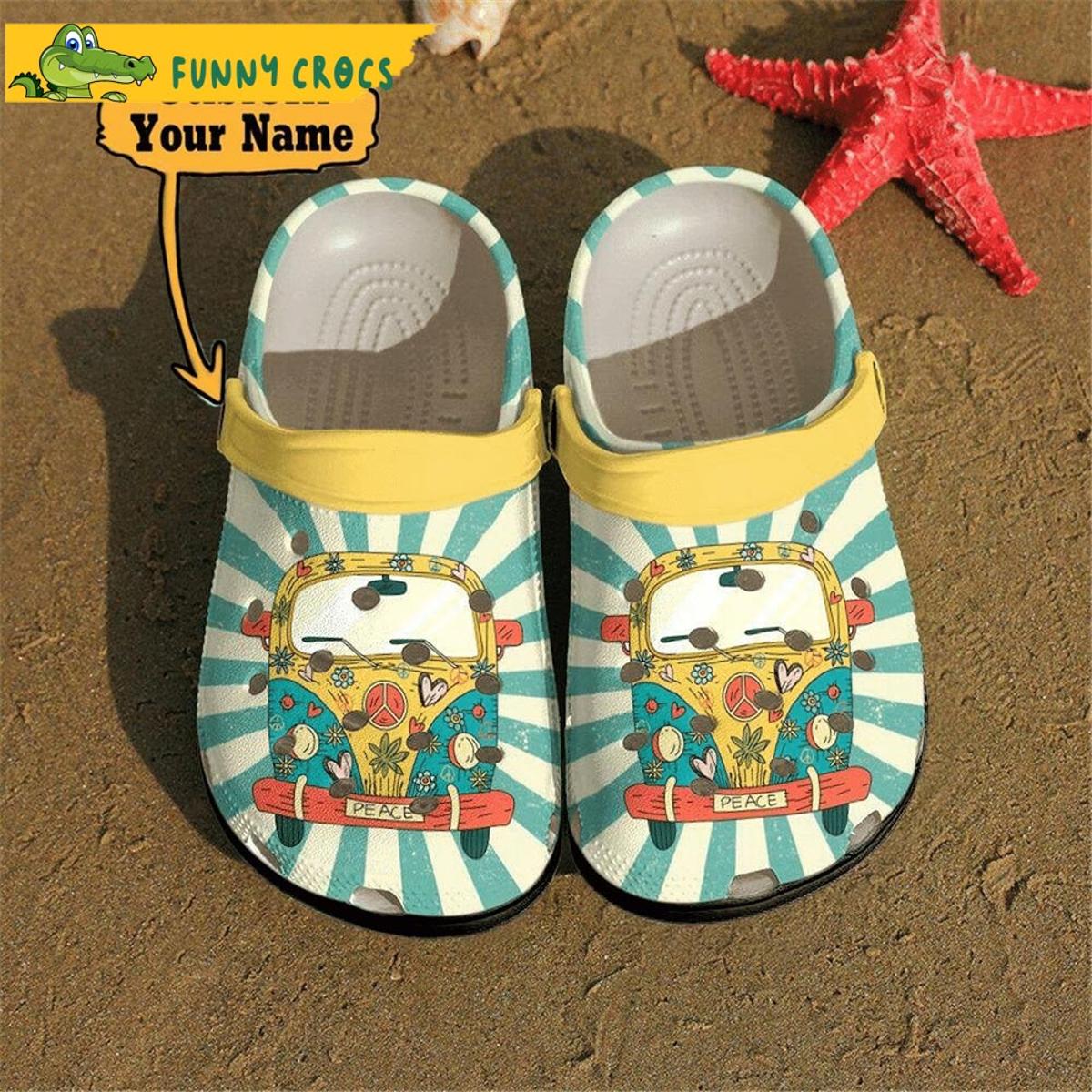 Hippie Sunflower Crocs Slippers