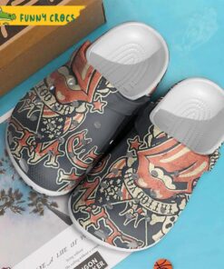 Funny The Rolling Stones Colorful Pattern Crocs Shoes