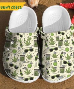 Weed Leaf Crocs Clog Shoes