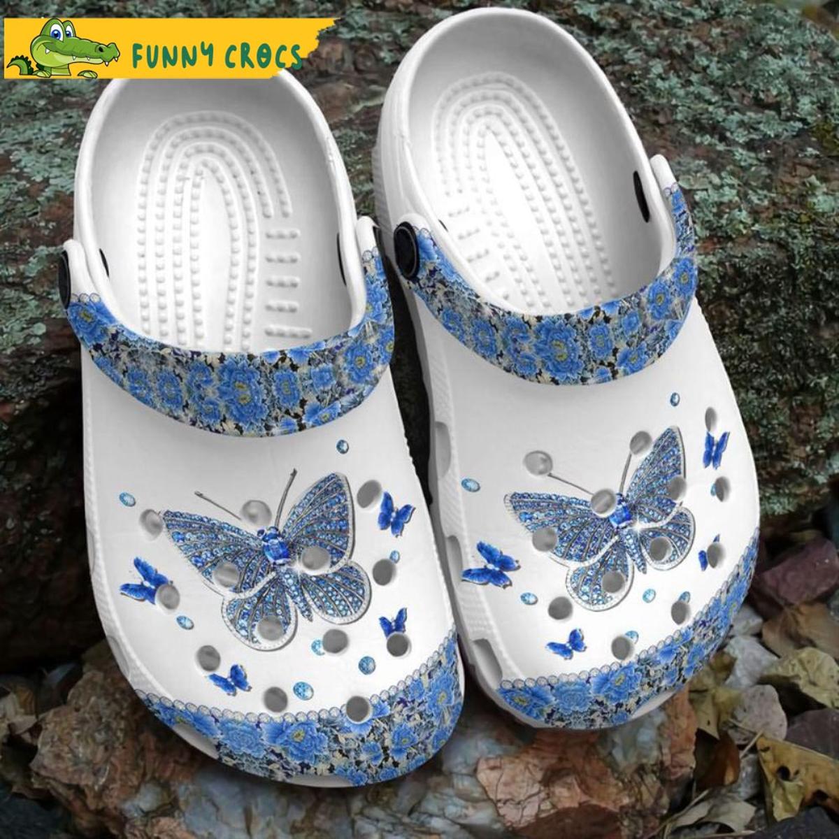 Vintage Butterfly Pattern Crocs Clog Shoes