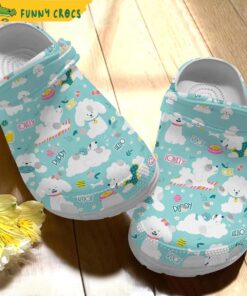 Poodle Dog Denim Pattern Crocs Sandals