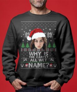 Why Is The Carpet All Wet Todd Custom Face Christmas Sweater