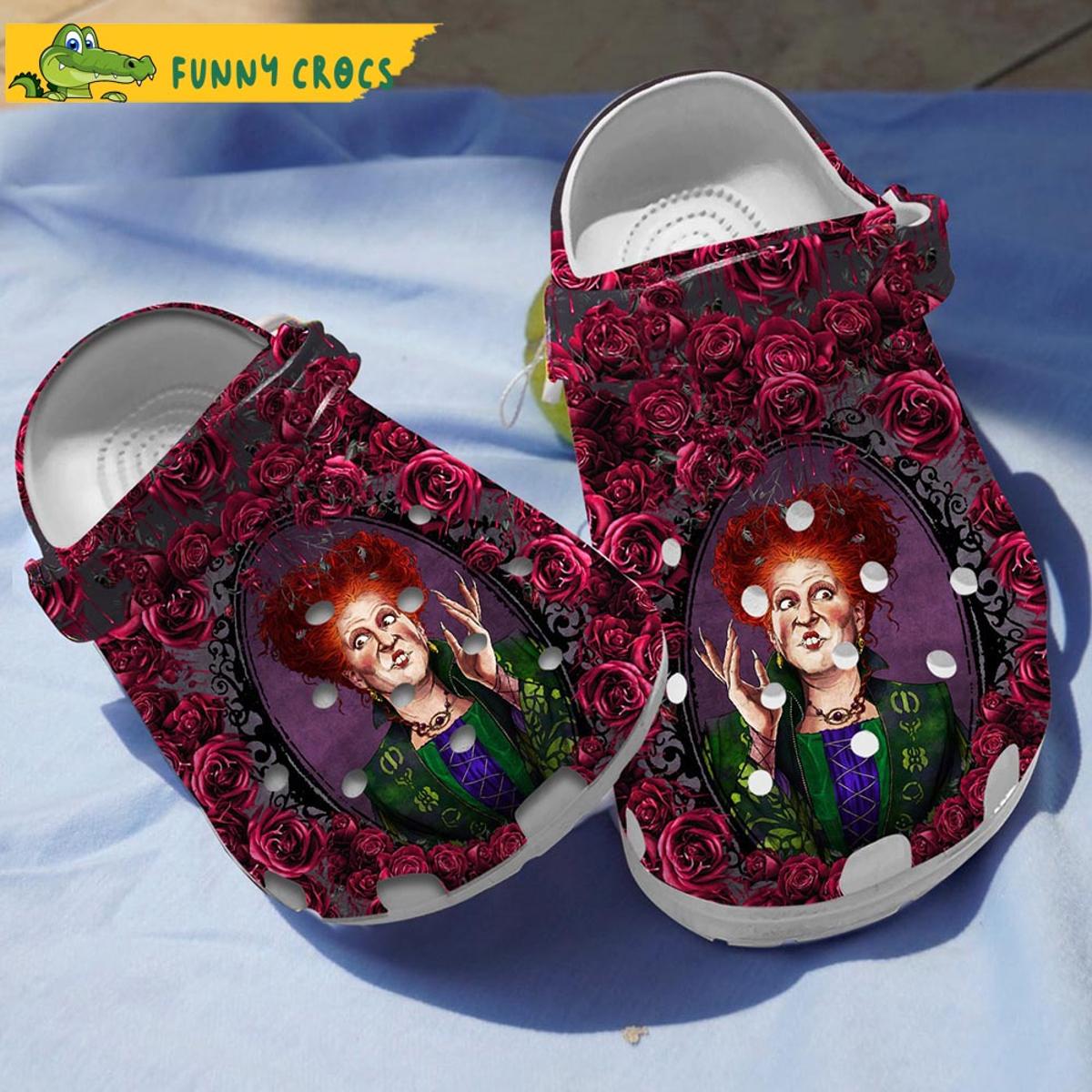 White Little Hocus Pocus Pattern Crocs Clog Shoes