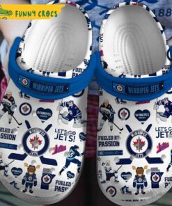 Winnipeg Jets Nhl White Crocs Classic