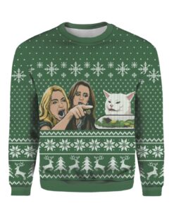 Woman Yelling At A Cat Ugly Sweater