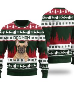 Womens Dog Mom Custom Christmas Sweater