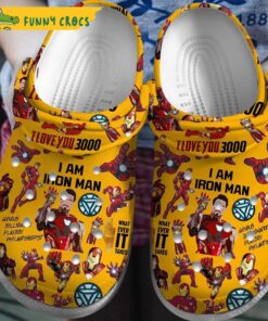 Yellow Iron Man Movie Crocs Shoes