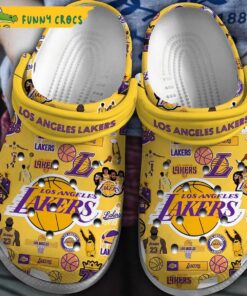Yellow Los Angeles Lakers Crocs Sandals