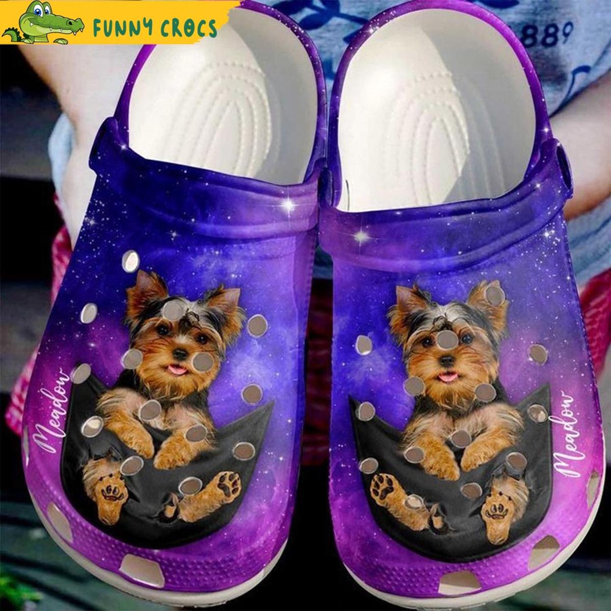 Flower Yorkshire Terrier Puppy Crocs Sandals