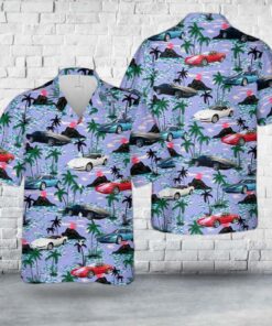 Men’s Car Vacation Route Corvette Hawaiian Shirt