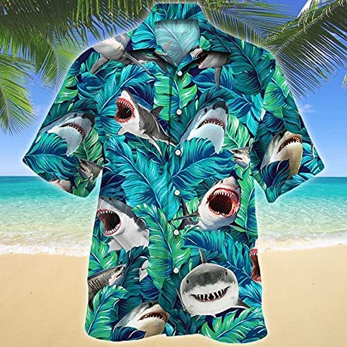 Shark Beach Hawaiian Shirt Gift