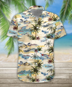Aircraft Aircraft Hawaiian Shirt Outfit For Men