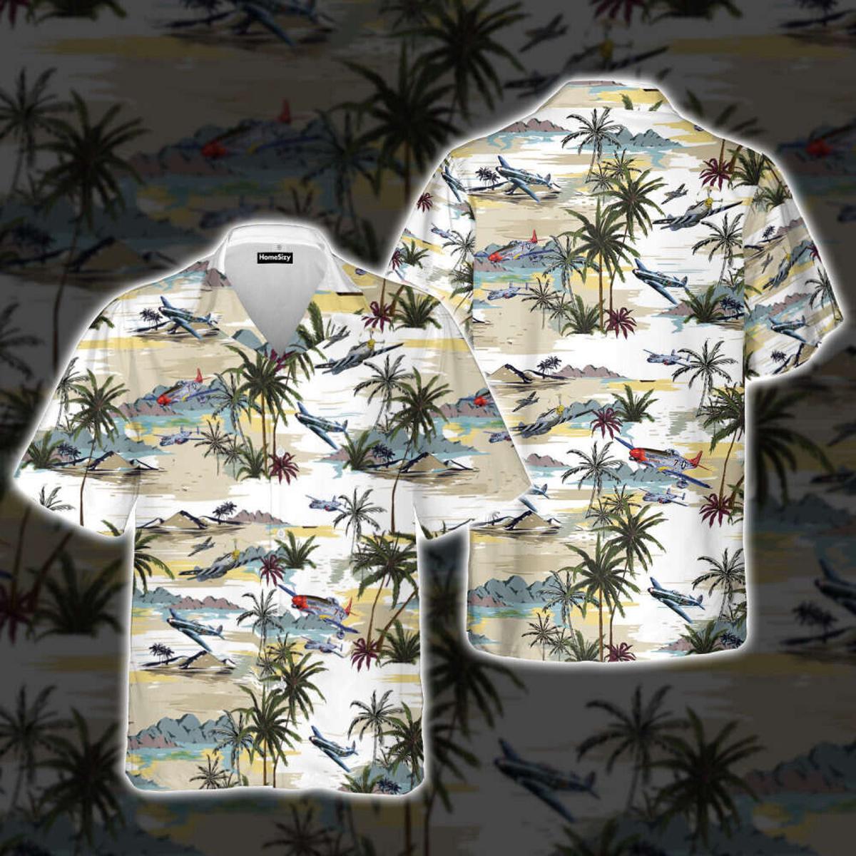 Aircraft Aircraft Hawaiian Shirt Outfit For Men