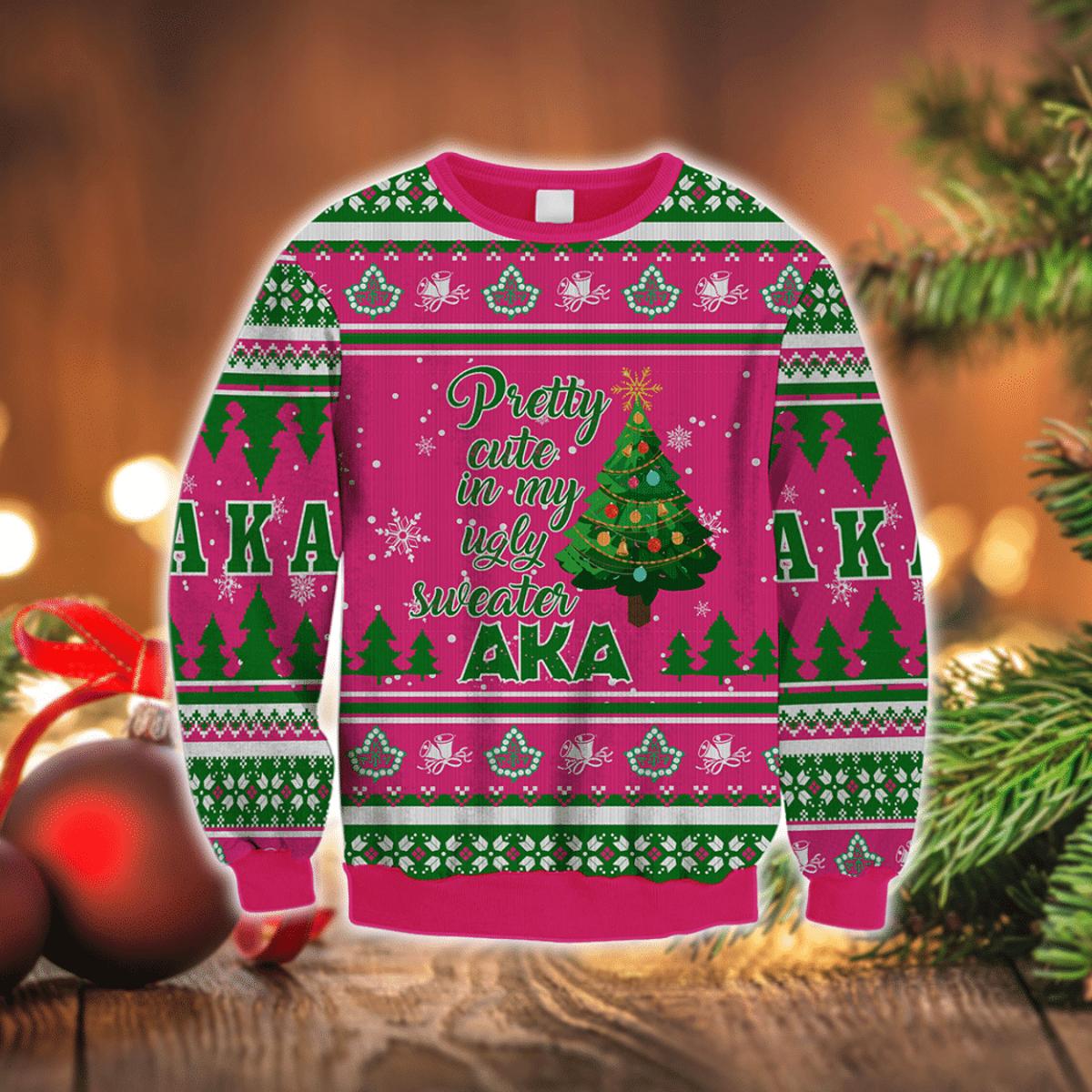 Aka Sorority Ivy Leaf Best Ugly Christmas Sweater