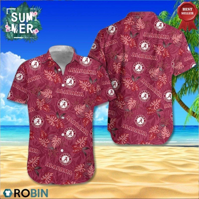 Alabama Crimson Aloha Hawaiian Shirt For Family