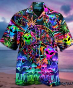 Alien Hawaiian Shirt Colorful For Fans