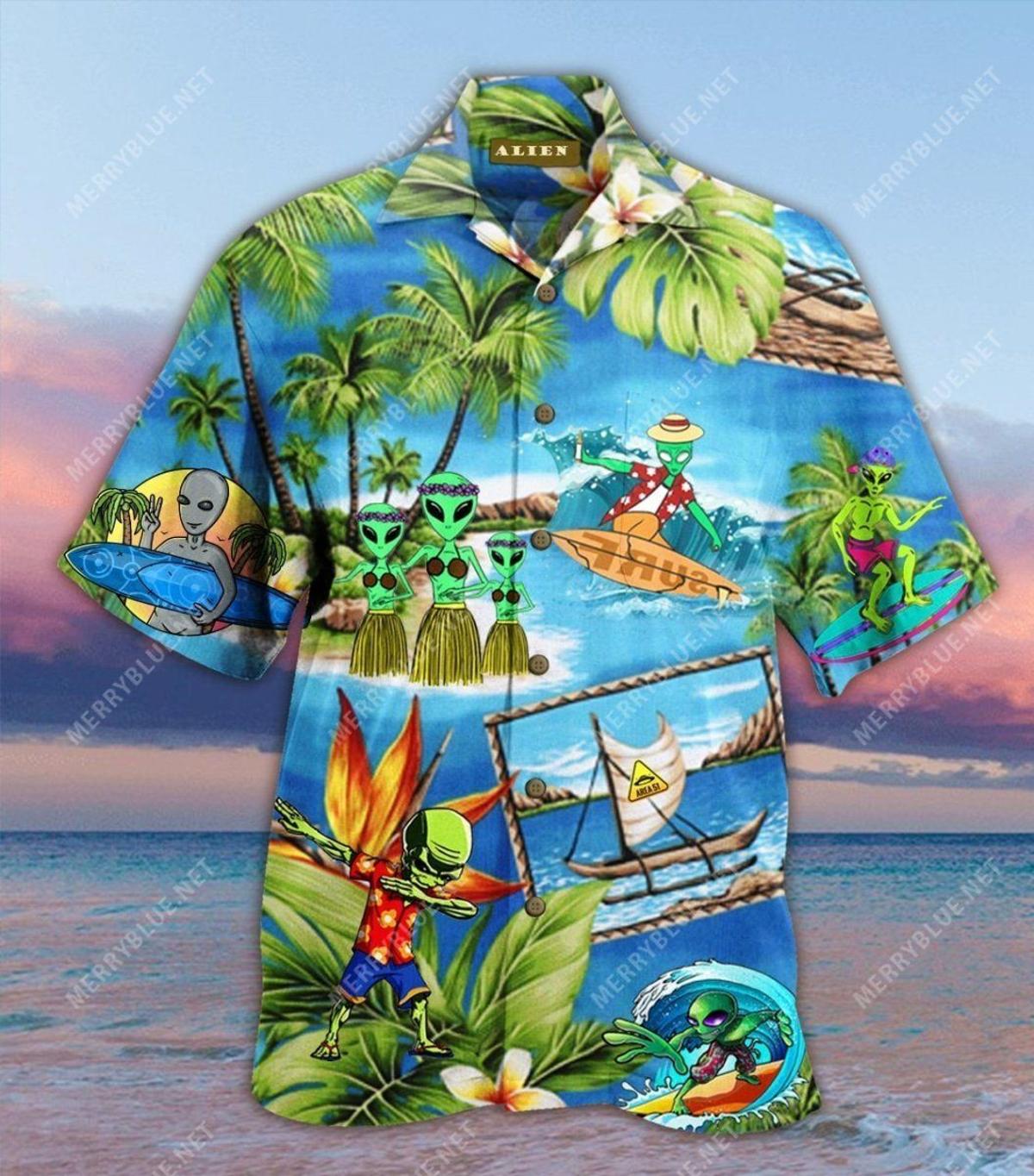 Alien Don‘t Be Sad Hawaiian Shirt For Family