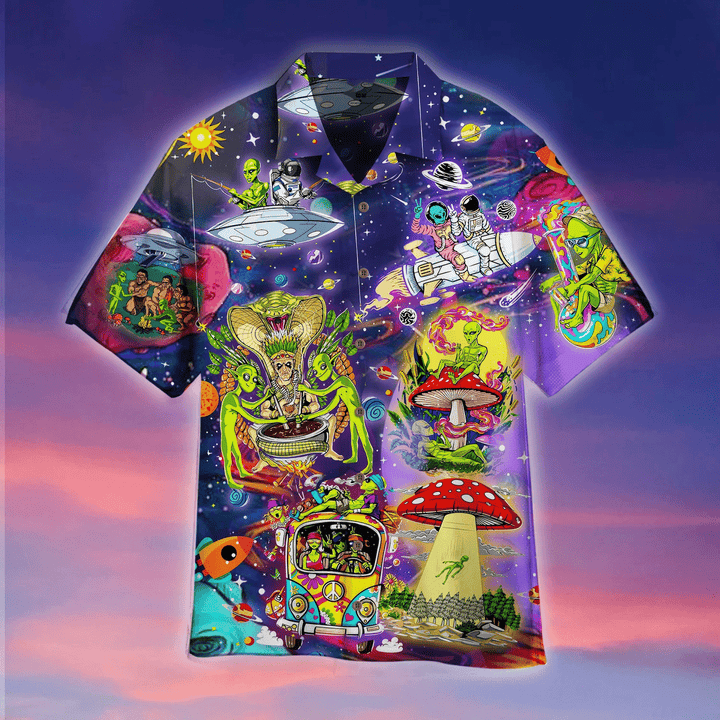 Alien Ufo Green Hawaiian Shirt Gift