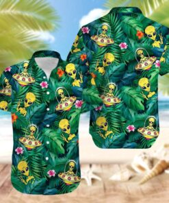 Alien Ufo Green Hawaiian Shirt Gift