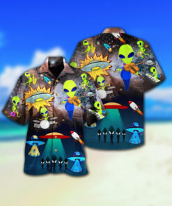 Alien With Music And Fun Hawaiian Shirt Best Gift