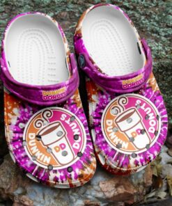 Neon Light Dunkin Donuts Crocs For Fans