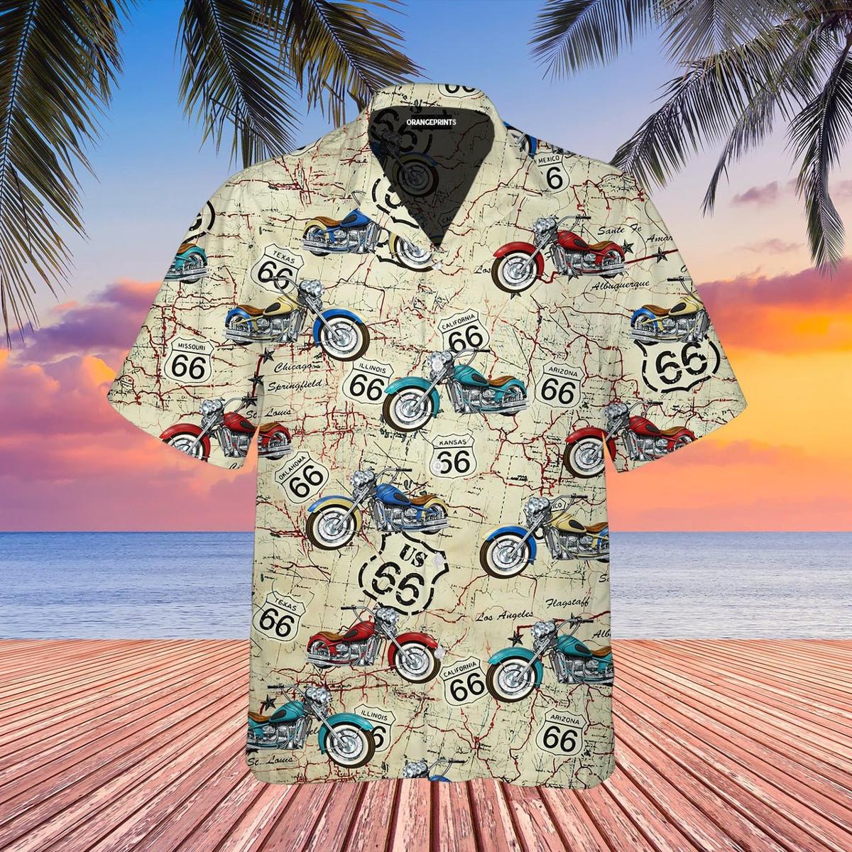 Us Route 66 Hawaiian Shirt For Fans