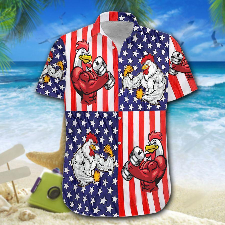 Kung Fu Rooster Top Gun Hawaiian Shirt Size Fron S To 5xl