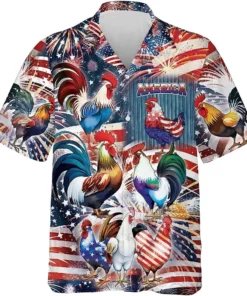 American Rooster Top Gun Hawaiian Shirt Size Fron S To 5xl