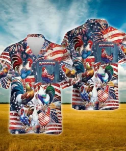 American Rooster Top Gun Hawaiian Shirt Size Fron S To 5xl