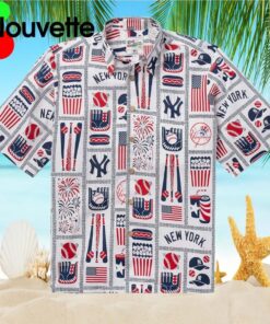 Americana Yankees Aloha Shirt For Men Women