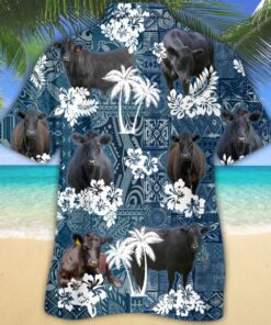 Angus Cow Hawaiian Shirt With Pocket Gift For Fans