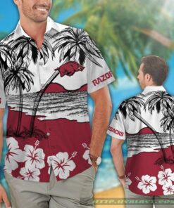 Arkansas Hibiscus Arkansas Razorback Hawaiian Shirt Size Fron S To 5xl