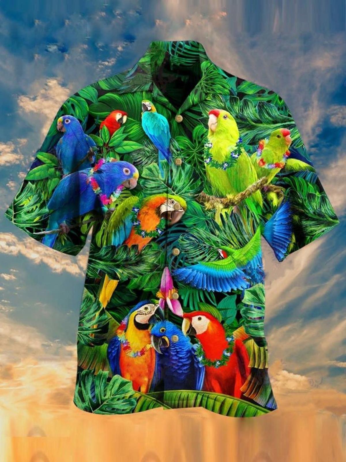 Authentic Parrot Hawaiian Shirt For Men Women